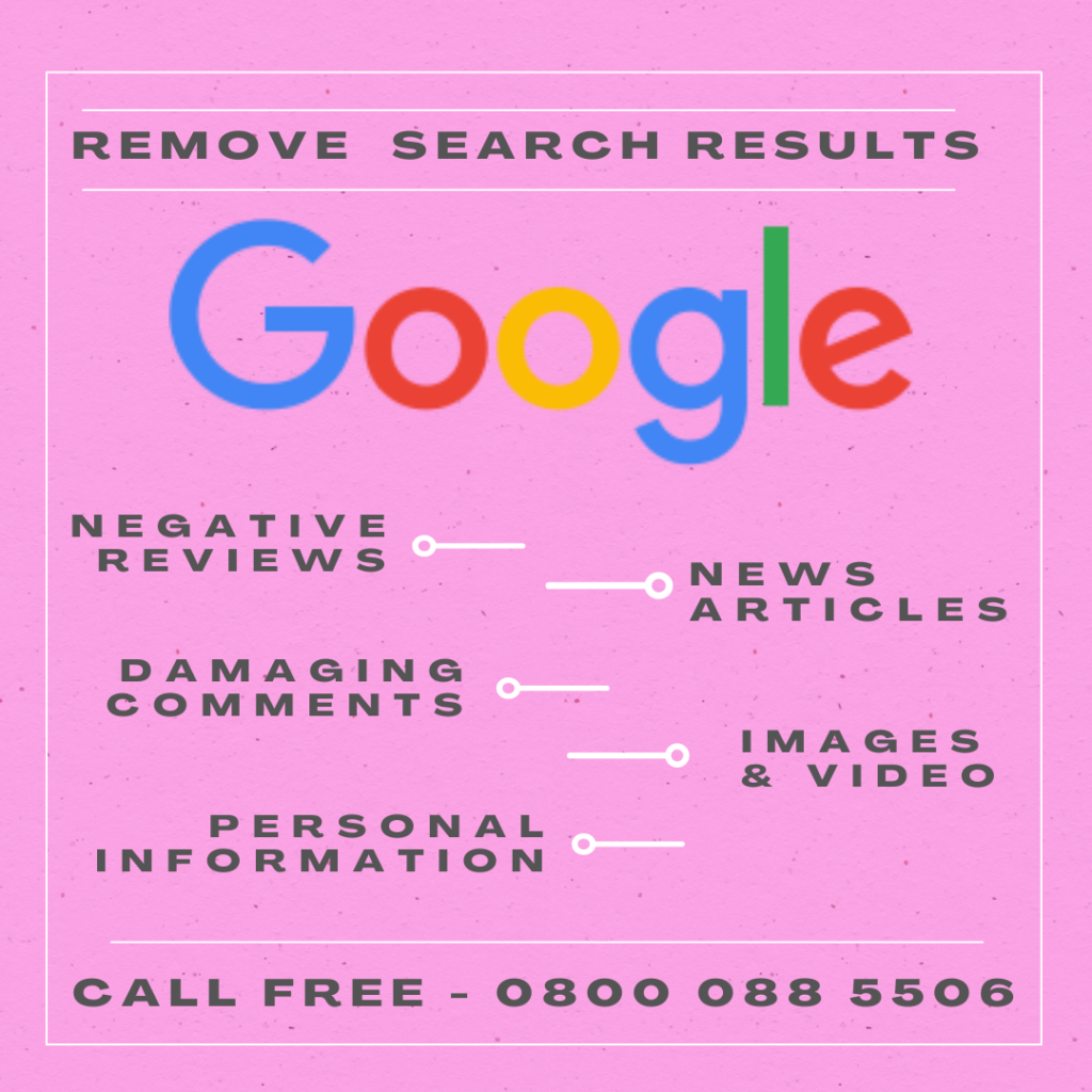 Remove Search Results from Google - Reputation Ace - Reputation Management Company UK - 0800 088 5506